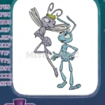 A Bug's Life Princess Atta Flik cartoon insect embroidery designs - Instant Download