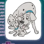 Adorable Dalmatian Dog and Puppy Family Embroidery Designs - Instant Download