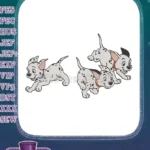 Three playful Dalmatian puppies embroidery designs inspired by Disney 101 Dalmatians - Instant Download