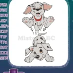 Adorable jumping and resting Dalmatian puppy cartoon embroidery designs - Instant Download