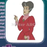 Cinderella's Evil Stepmother Lady Tremaine Pointing Finger Embroidery Designs - Instant Download
