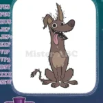 Coco movie Dante happy brown dog cartoon embroidery designs - Instant Download