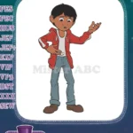 Surprised Coco Miguel Boy Red Hoodie Disney Embroidery Designs - Instant Download