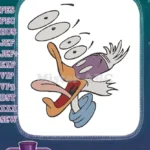 Classic Donald Duck surprised expression cartoon character embroidery designs - Instant Download
