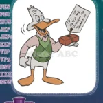 Professor Ludwig Von Drake with Mystery Package Embroidery Designs - Instant Download