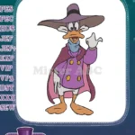 Darkwing Duck superhero cartoon character embroidery designs - Instant Download