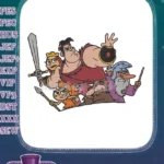 Cartoon Fantasy Adventure Heroes Wizard Warrior Embroidery Designs - Instant Download