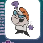 Dexter's Laboratory Boy Genius Scientist Cartoon Embroidery Designs - Instant Download