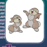 Adorable Thumper Bunny Playful Poses Cartoon Embroidery Designs - Instant Download