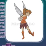 Fawn the animal fairy with translucent wings embroidery designs - Instant Download