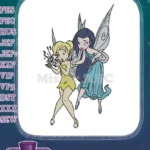 Tinkerbell and Blue Fairy Magical Pixie Dust Embroidery Designs - Instant Download