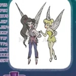 Tinker Bell and Dark Fairy Animated Pixie Embroidery Designs - Instant Download