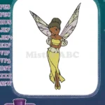 Princess Tiana inspired fairy character machine embroidery designs - Instant Download