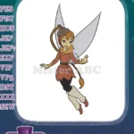 Whimsical Acorn Fairy with Braided Hair Embroidery Designs - Instant Download