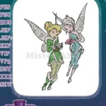 Tinkerbell and elegant fairy friend magical adventure embroidery designs - Instant Download