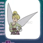 Enchanting Tinker Bell Disney Fairy Green Dress Purple Embroidery Designs - Instant Download