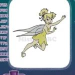 Beautiful Flying Tinker Bell Fairy Character Embroidery Designs - Instant Download