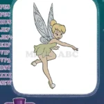 Tinkerbell Flying Fairy Character Classic Embroidery Designs - Instant Download