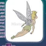 Disney Tinkerbell Flying Fairy Classic Cartoon Embroidery Designs - Instant Download