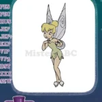 Magical Tinkerbell Fairy Blonde Hair Green Dress Embroidery Designs - Instant Download