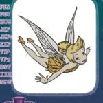 Tinkerbell flying fairy cartoon character embroidery designs perfect for kids - Instant Download