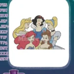 Disney Princesses embroidery designs Snow White Cinderella Ariel Belle Aurora - Instant Download