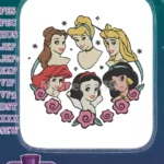 Classic Disney Princesses Embroidery Designs for Magical Fairytale Creations - Instant Download