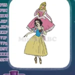 Elegant Disney Princesses Snow White Aurora Ballerina Embroidery Designs - Instant Download