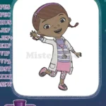 Doc McStuffins happy little doctor girl embroidery designs - Instant Download