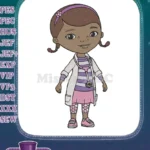 Doc McStuffins cartoon doctor girl kids embroidery designs - Instant Download