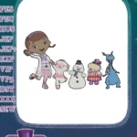 Doc McStuffins Lambie Chilly Hallie Stuffy character embroidery designs - Instant Download