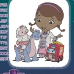 Doc McStuffins Lambie Stuffy Rosie Fire Truck Embroidery Designs - Instant Download