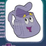 Dora the Explorer Backpack smiling face embroidery designs - Instant Download