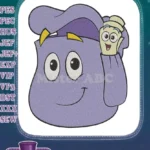 Dora the Explorer Backpack and Map happy cartoon embroidery designs - Instant Download