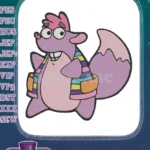 Dora the Explorer Swiper fox character cartoon embroidery designs - Instant Download