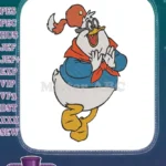Ludwig Von Drake cheerful cartoon duck embroidery designs - Instant Download