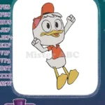 Louie Duck DuckTales Jumping Pose Embroidery Designs - Instant Download