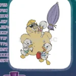 Huey Dewey Louie Disney Ducks Playing Adventurous Fun Embroidery Designs - Instant Download