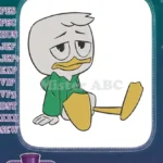 Sad Louie Duck Cartoon Character Machine Embroidery Designs - Instant Download