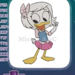Happy Webby Vanderquack DuckTales Cartoon Character Embroidery Designs - Instant Download