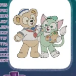 Duffy Bear Gelatoni artist sailor embroidery designs - Instant Download