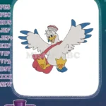 Animated Happy Sailor Seagull Delivering Mail Embroidery Designs - Instant Download