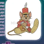 Disney Timothy Mouse bandleader uniform cartoon character embroidery designs - Instant Download