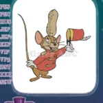 Dumbo Timothy Mouse balancing peanut circus uniform embroidery designs - Instant Download