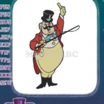 Vintage Circus Ringmaster with Whip and Top Hat Embroidery Designs - Instant Download