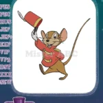 Joyful Timothy Mouse bandleader uniform character embroidery designs - Instant Download