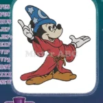 Disney Mickey Mouse Sorcerer Apprentice Magical Pose Embroidery Designs - Instant Download