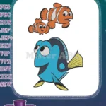 Finding Nemo Dory Clownfish Blue Tang Ocean Embroidery Designs - Instant Download