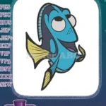 Cute Blue Dory Fish Finding Nemo embroidery designs - Instant Download