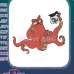 Finding Dory Hank Octopus Dory Fish Coffee Pot Embroidery Designs - Instant Download